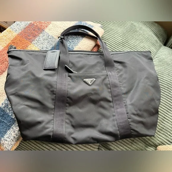 Black Prada Nylon Duffel Bag - Picture 2 of 5